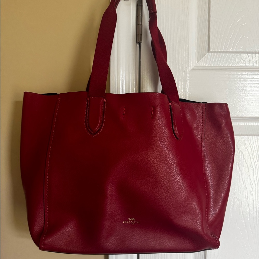 Coach Derby Cherry Red Leather Tote